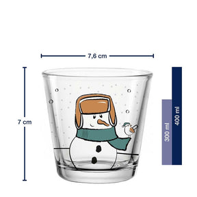 Tischlicht SILENZIO 7 cm Schneemann und Weihnachtsmann 2er-Set