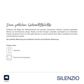 Tischlicht SILENZIO 7 cm Schneemann und Weihnachtsmann 2er-Set