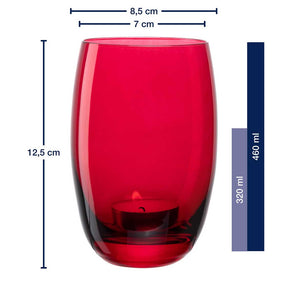 Tischlicht CHEERS 12,5 cm rot mit persönlicher Gravur