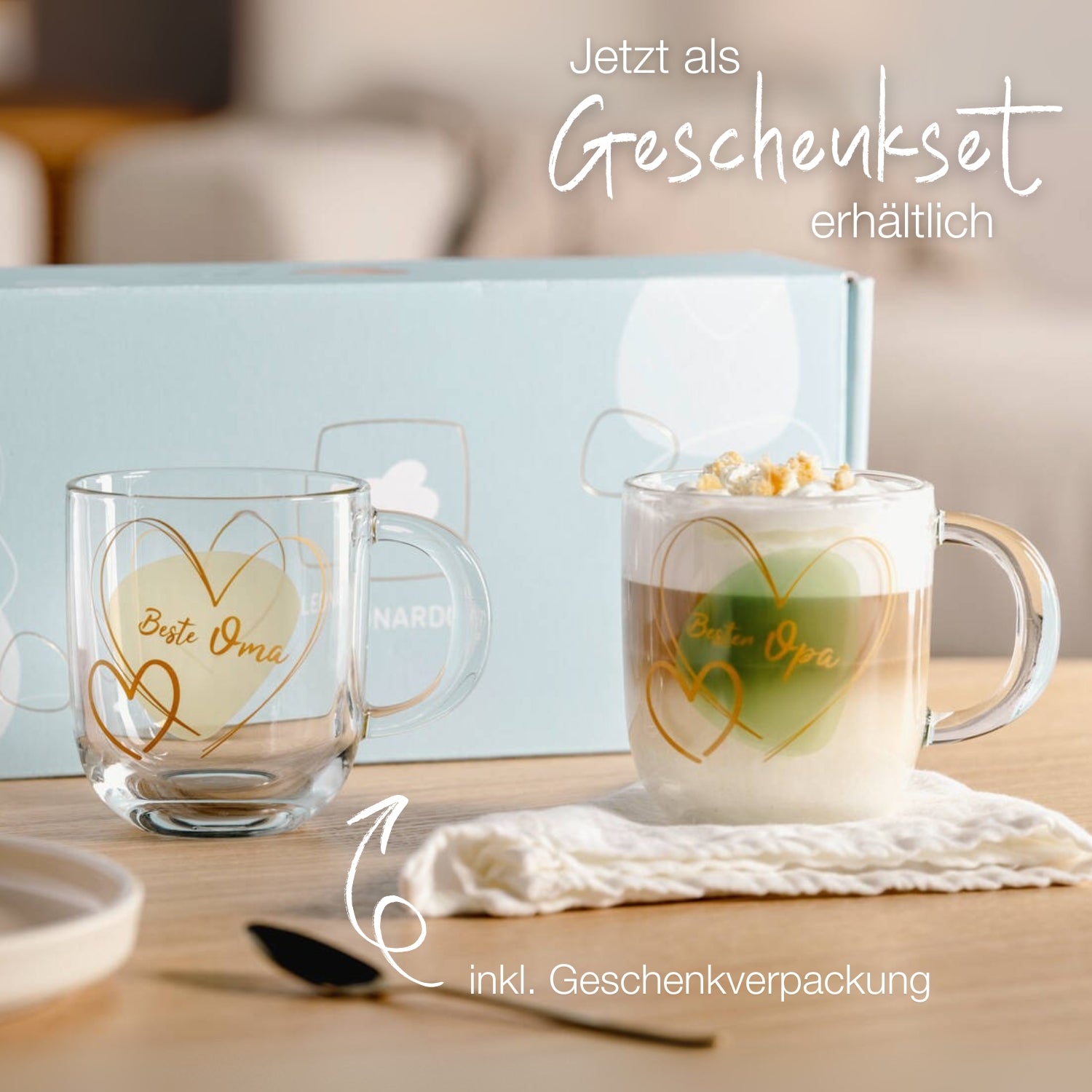 Tasse EMOZIONE 400 ml 2er-Set Oma & Opa