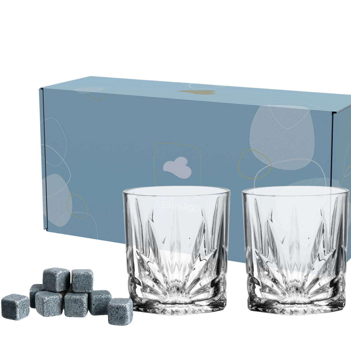 Whiskybecher CAPRI 330 ml 2er-Set mit Verpackung und Kühlsteinen