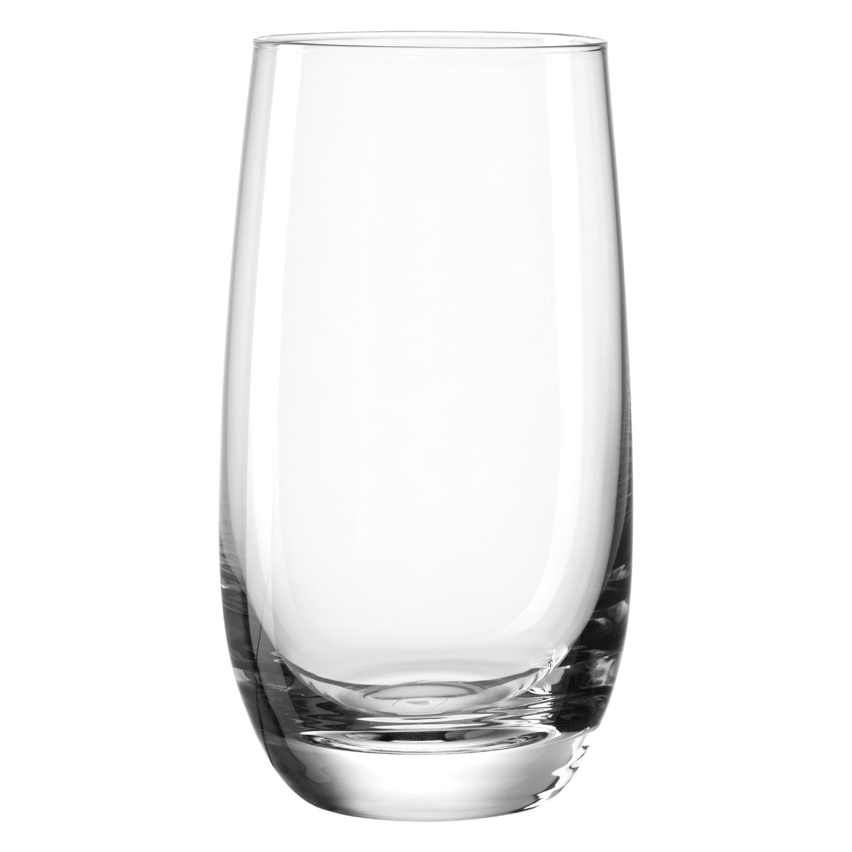 Leeres Trinkglas TIVOLI aus Glas auf weißem Hintergrund