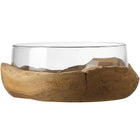 Schale TERRA 28 cm mit Teaksockel