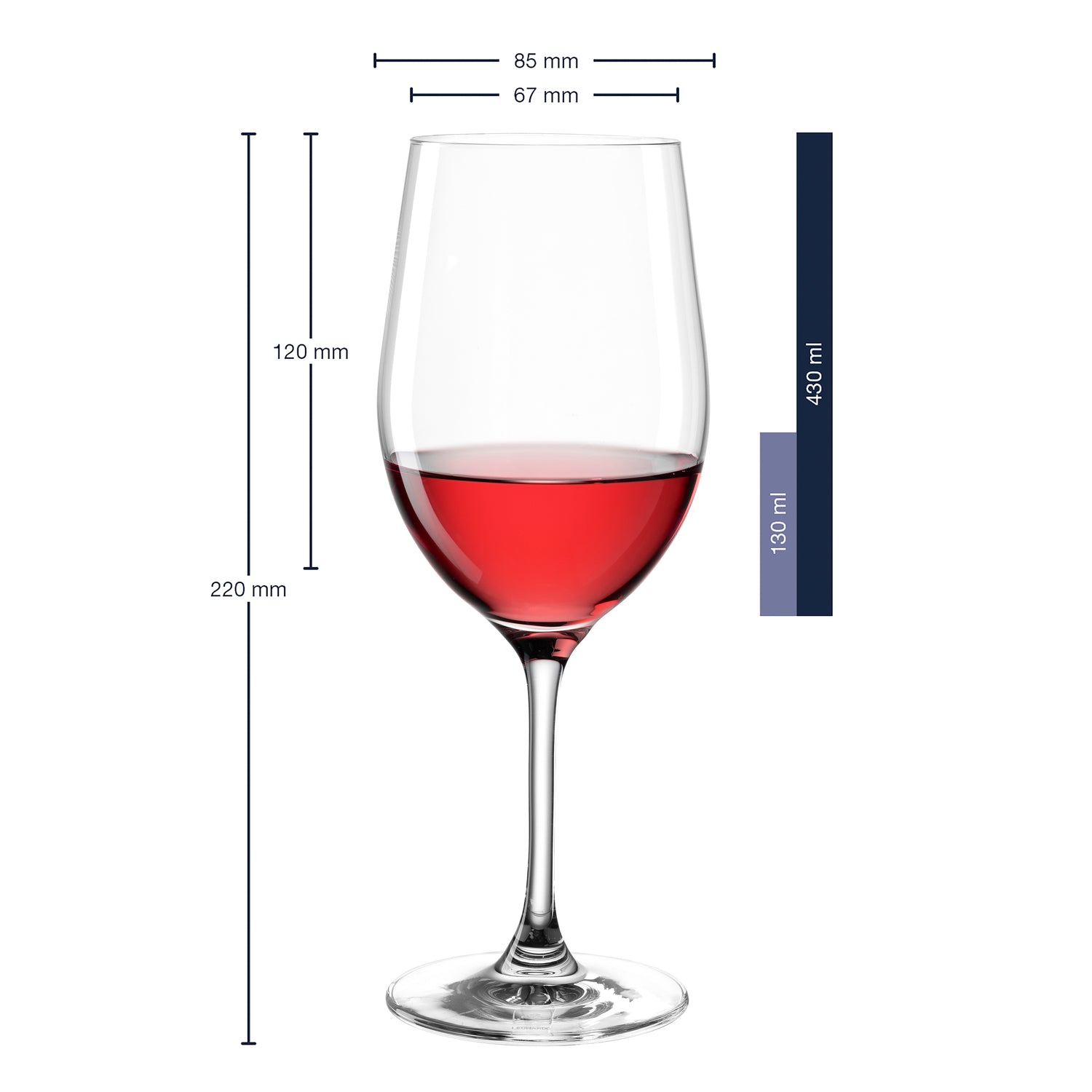 Rotweinglas CIAO+ 430 ml mit persönlicher Gravur