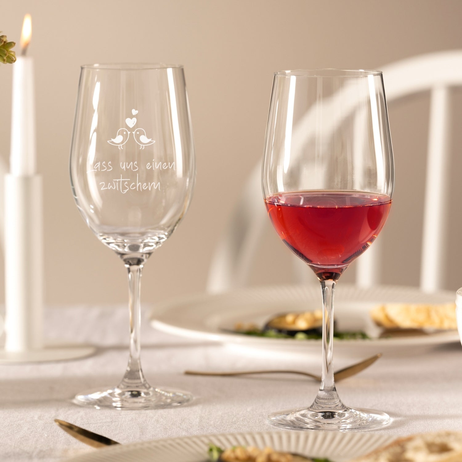 Rotweinglas CIAO+ 430 ml mit persönlicher Gravur – LEONARDO