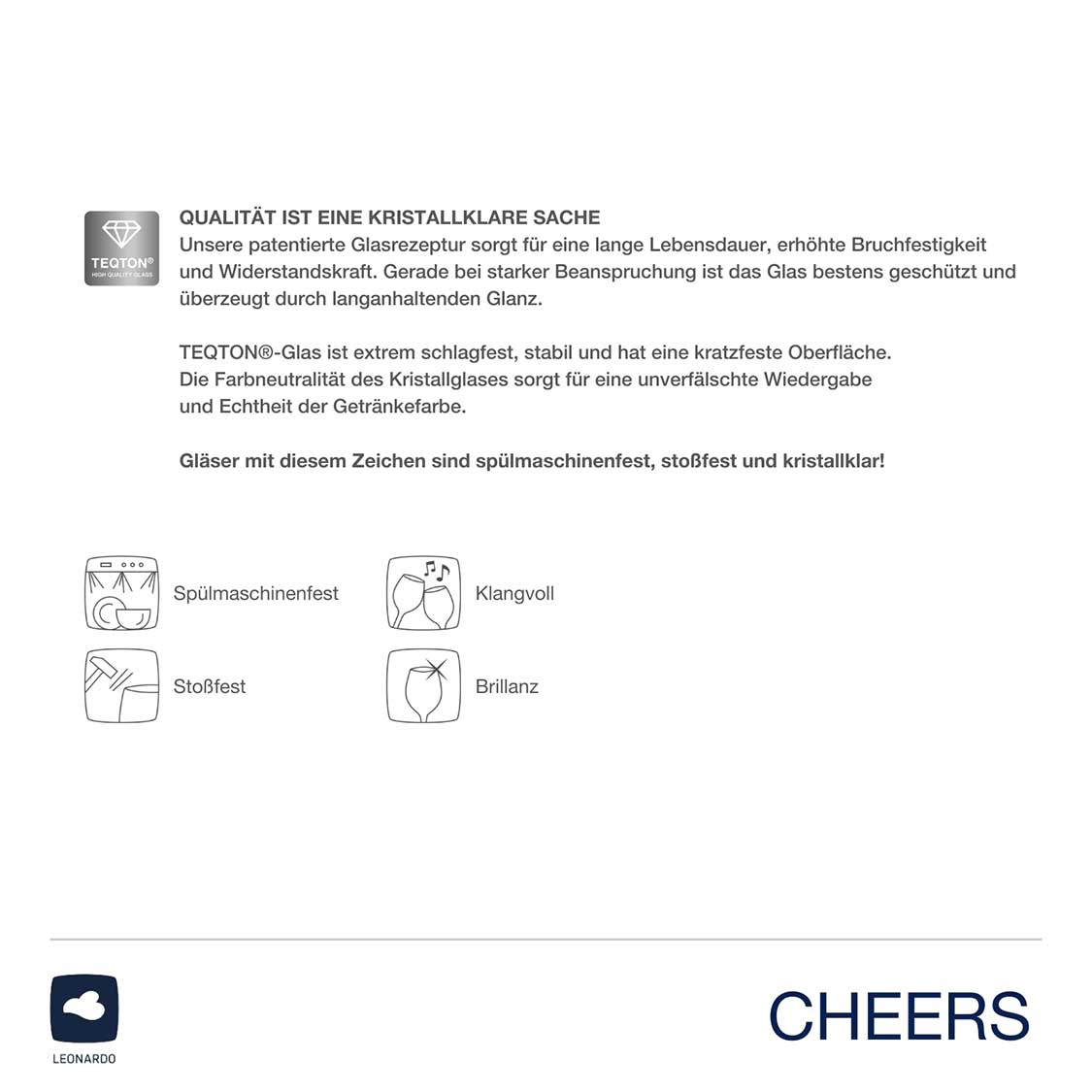 Trinkglas CHEERS 450 ml mit persönlicher Gravur