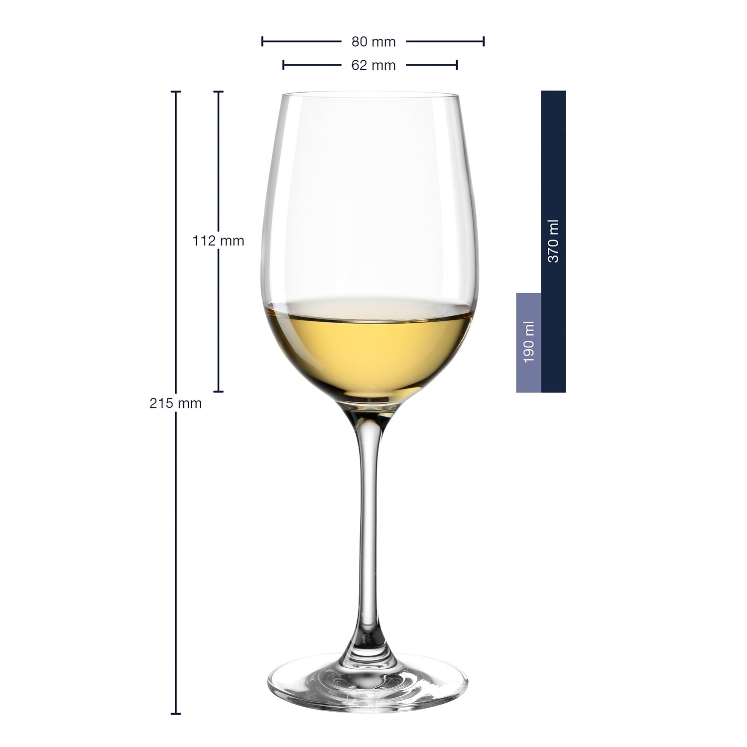 Weißweinglas CIAO+ 370 ml mit persönlicher Gravur