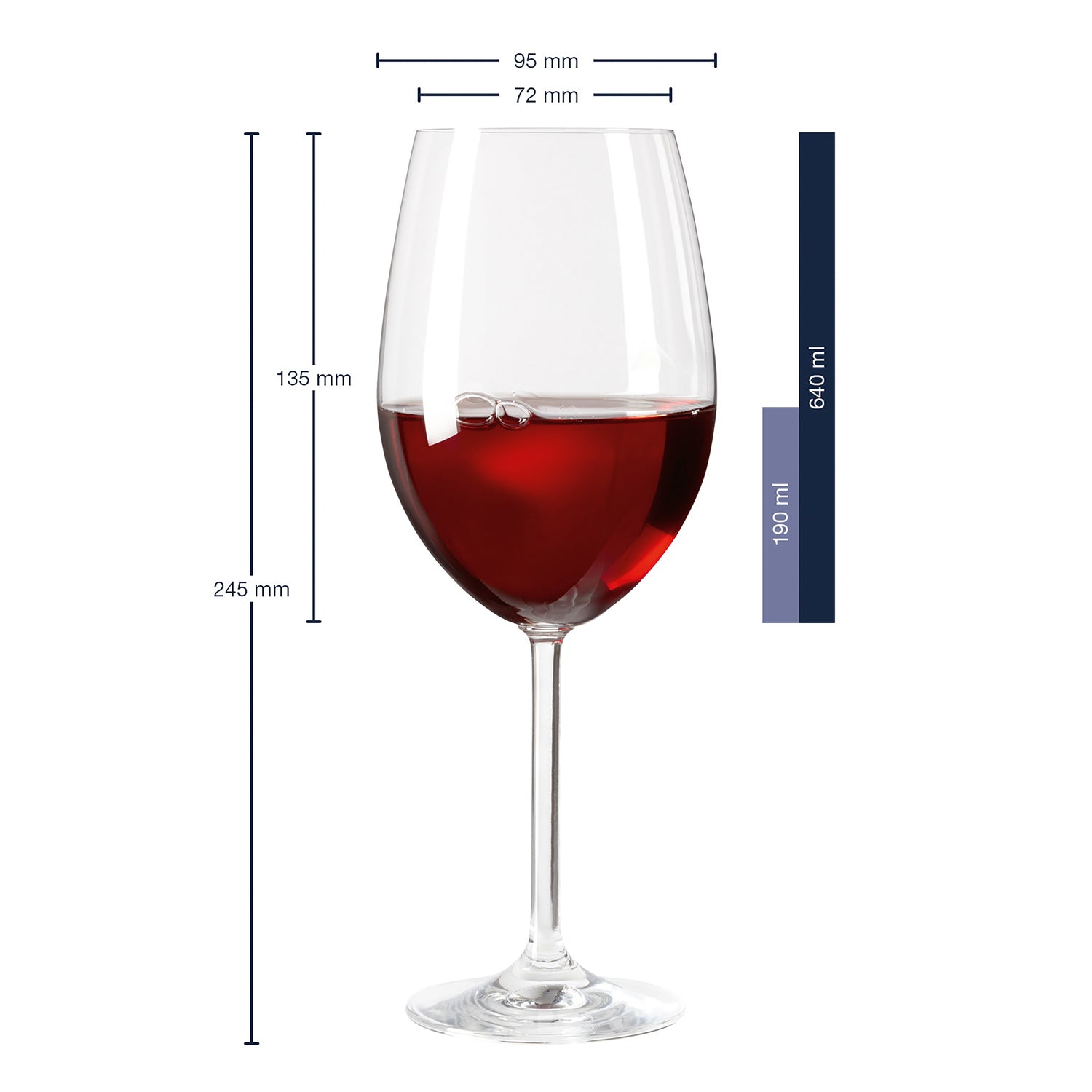 Bordeauxglas DAILY 640 ml mit persönlicher Gravur