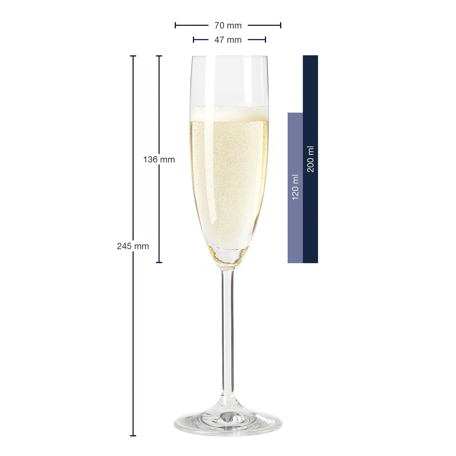 Sektglas DAILY 200 ml mit persönlicher Gravur