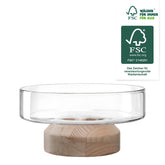 Schale LEGNO 27 cm auf Holzsockel