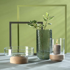 Schale LEGNO 27 cm auf Holzsockel