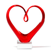 Herzskulptur HEART 24 cm rot