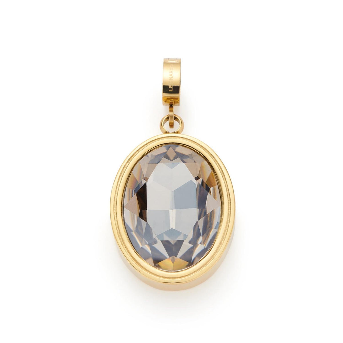 Anhänger TILDE Clip & Mix in Gold mit ovalem Glaskristall