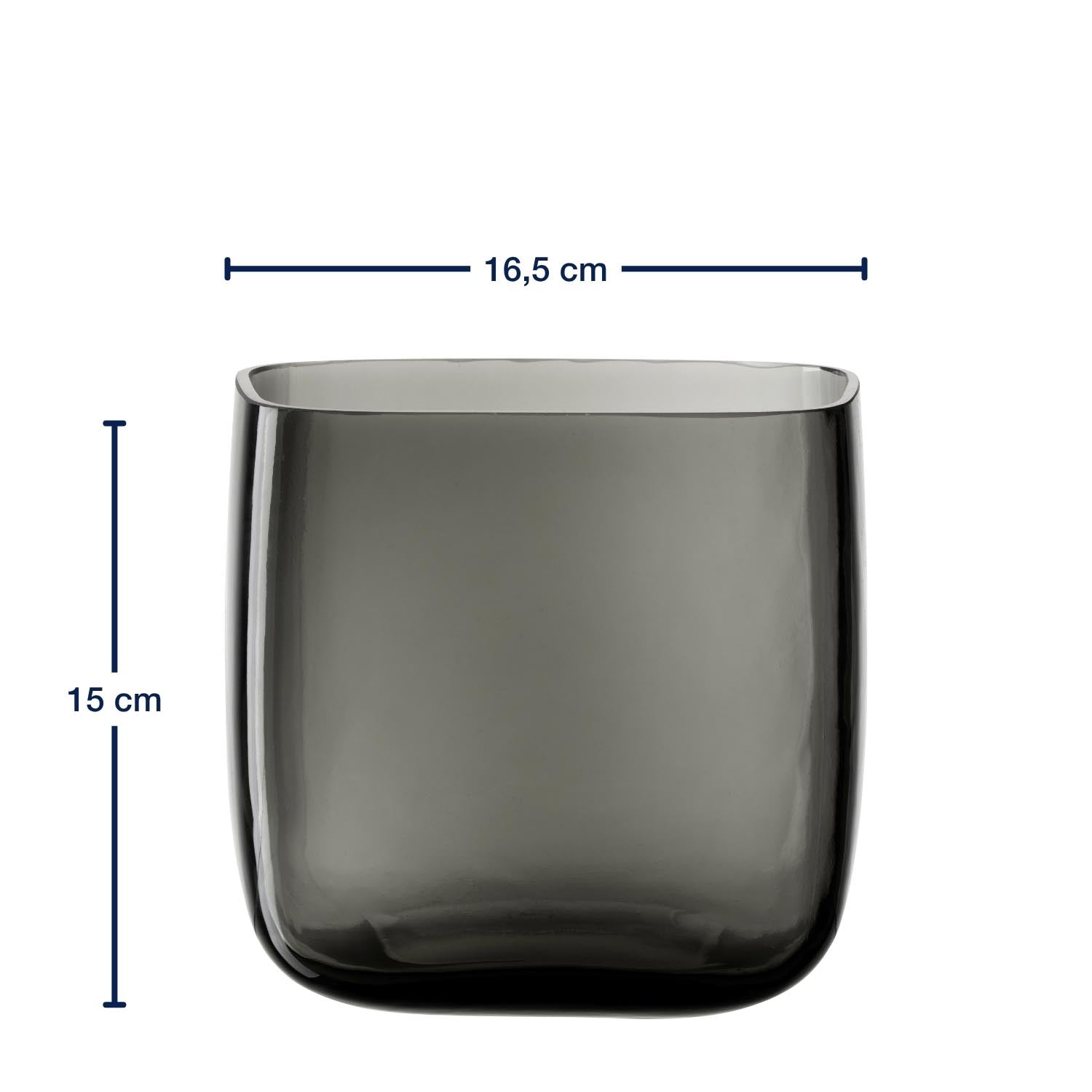 Massangaben zu Vase/Windlicht PIETRA 15 cm grau