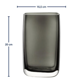Massangaben zu Vase PIETRA 20 cm schmal grau