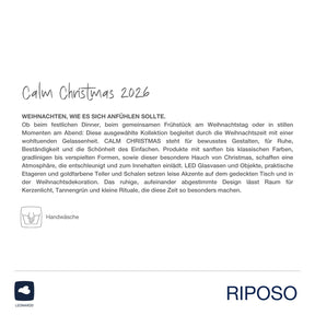 Trinkglas RIPOSO 570 ml Tanne, klares Glas, Produktabbildung mit Handelsmarke
