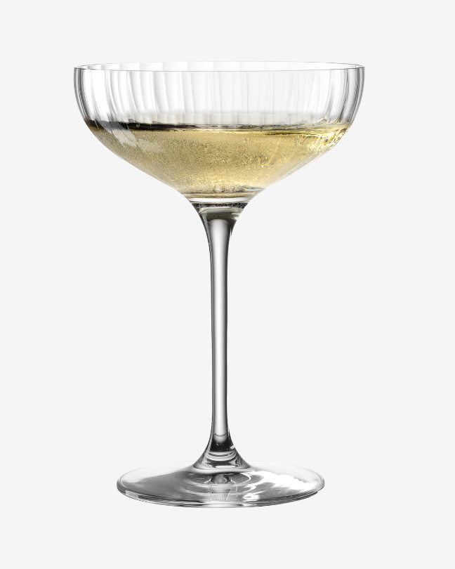 Elegante Champagnerschale mit feiner Struktur aus der LEONARDO Gläserkollektion.