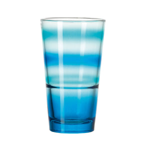 Trinkglas EVENT 6er-Set 330 ml blau gestreift