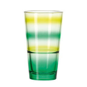 Trinkglas EVENT 6er-Set 330 ml grün gestreift