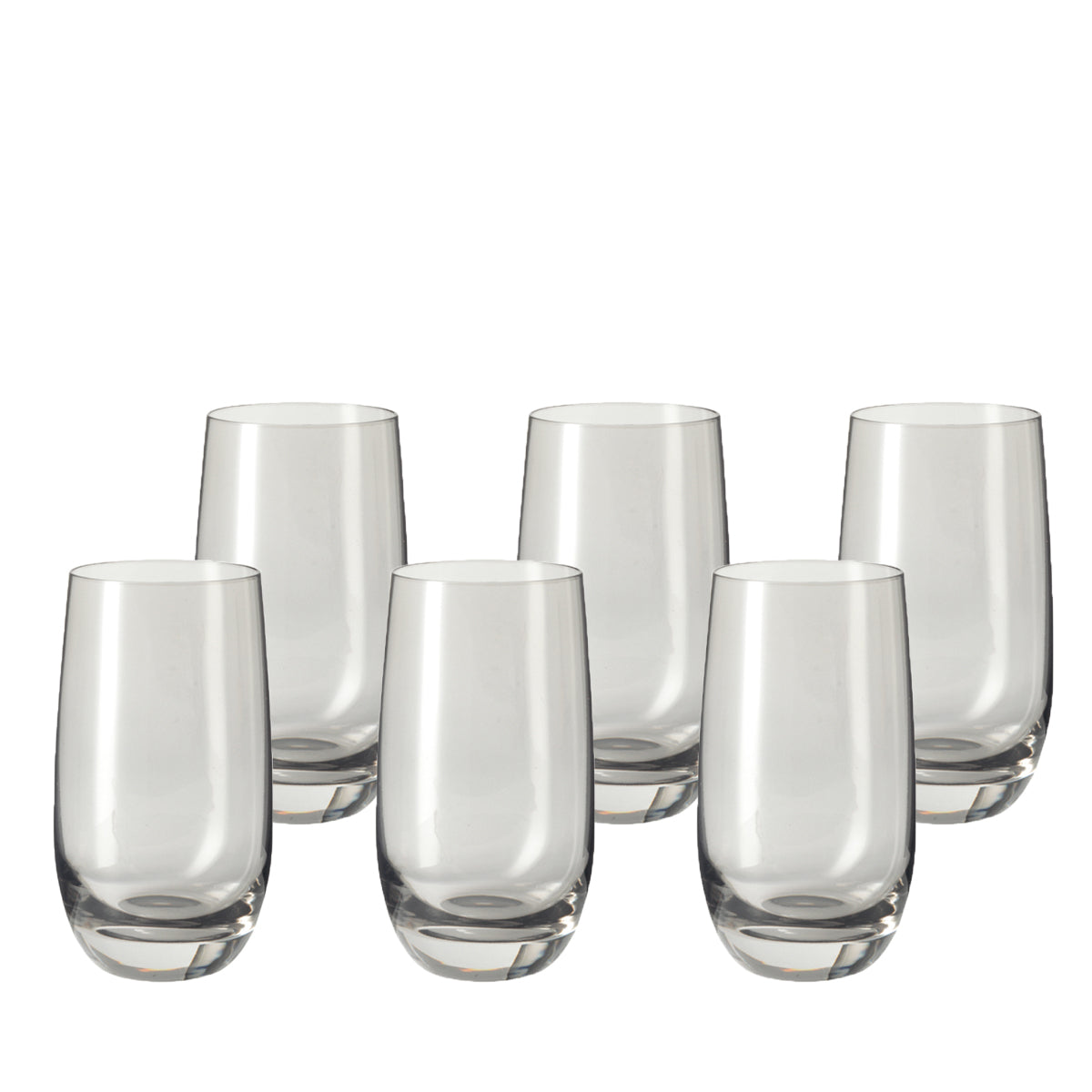 Trinkglas SORA 6er-Set 390 ml grau