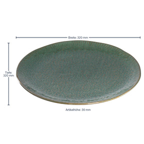 Keramikteller MATERA 32 cm grün