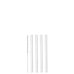 Glastrinkhalme CIAO 4er-Set 15 cm + Reinigungsbürste