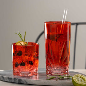 Trinkglas CAPRI 4er-Set 220 ml rot