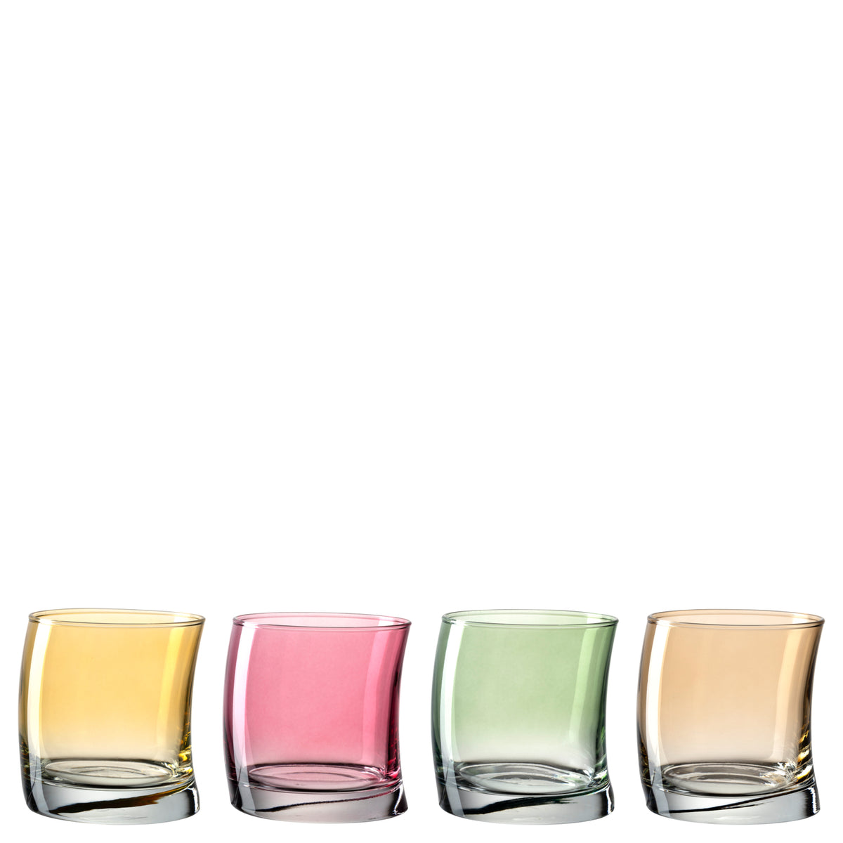 Trinkglas SWING 4er-Set 350 ml warme Farben