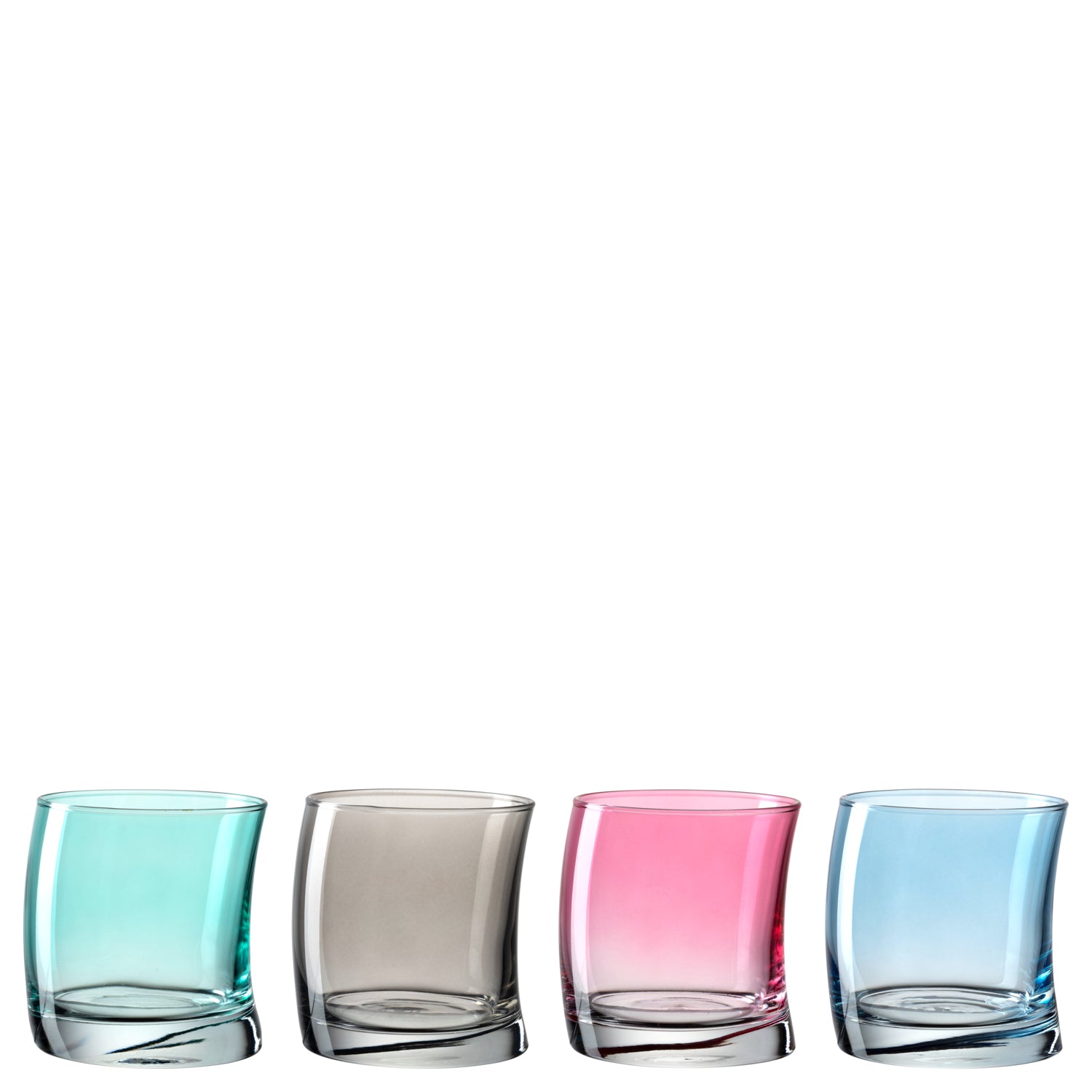 Trinkglas SWING 4er-Set 350 ml kalte Farben