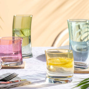 Trinkglas SWING 4er-Set 350 ml kalte Farben