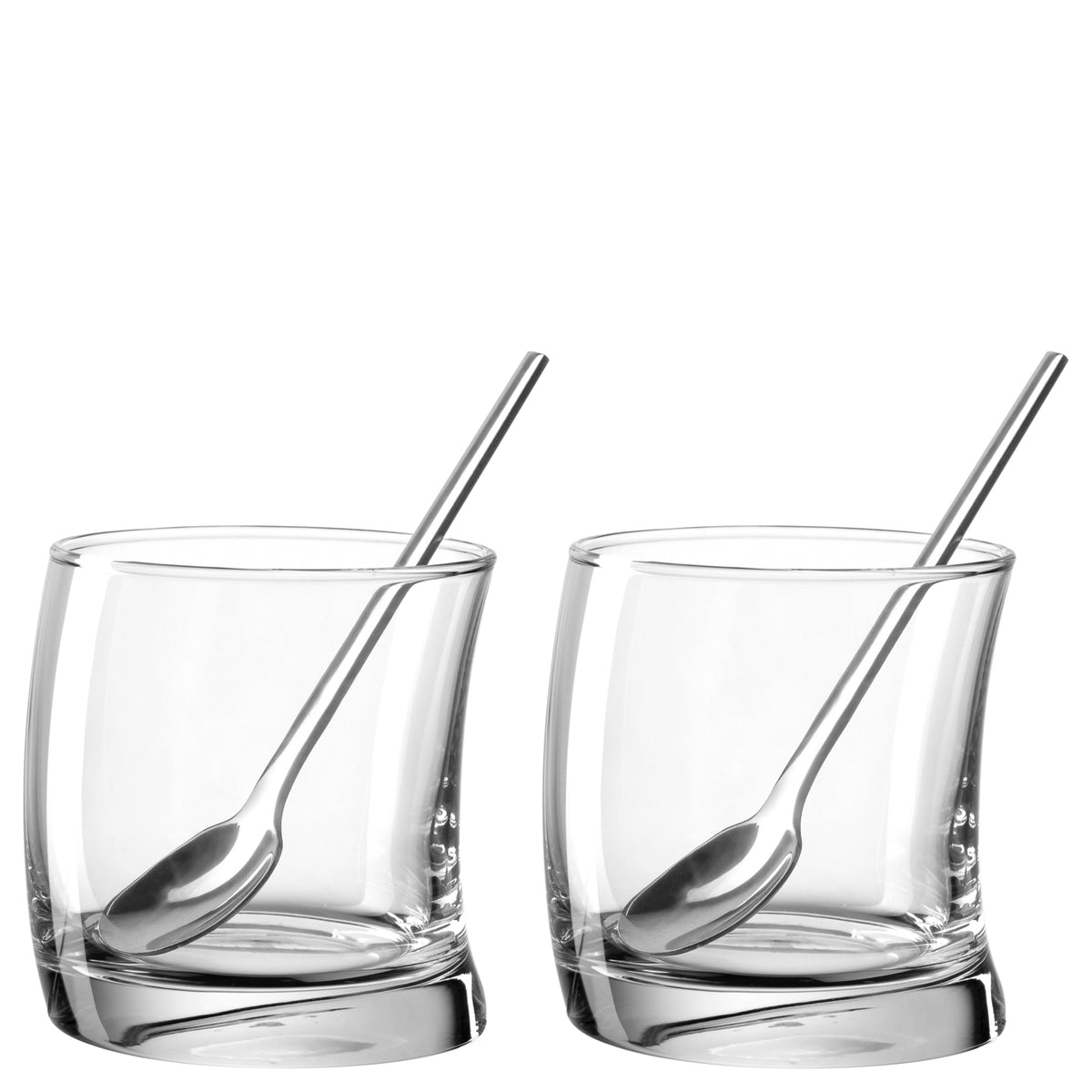 Dessertgläser SWING 2er-Set 350 ml + 2 Löffel
