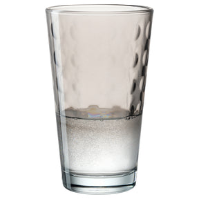 Trinkglas OPTIC 540 ml grau 4er Set
