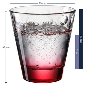 Trinkglas OPTIC 6er-Set 215 ml rot