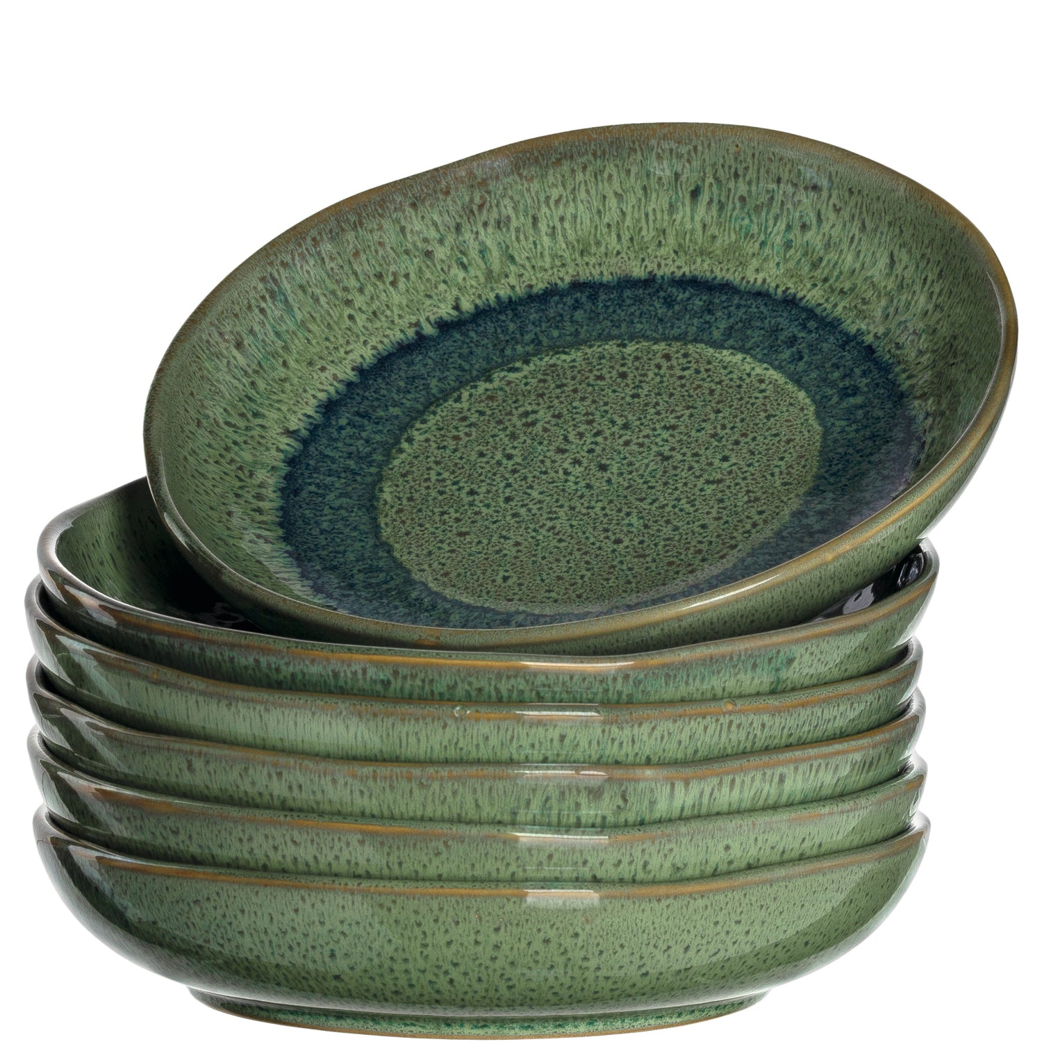 Tellerset MATERA 12-teilig grün Keramik