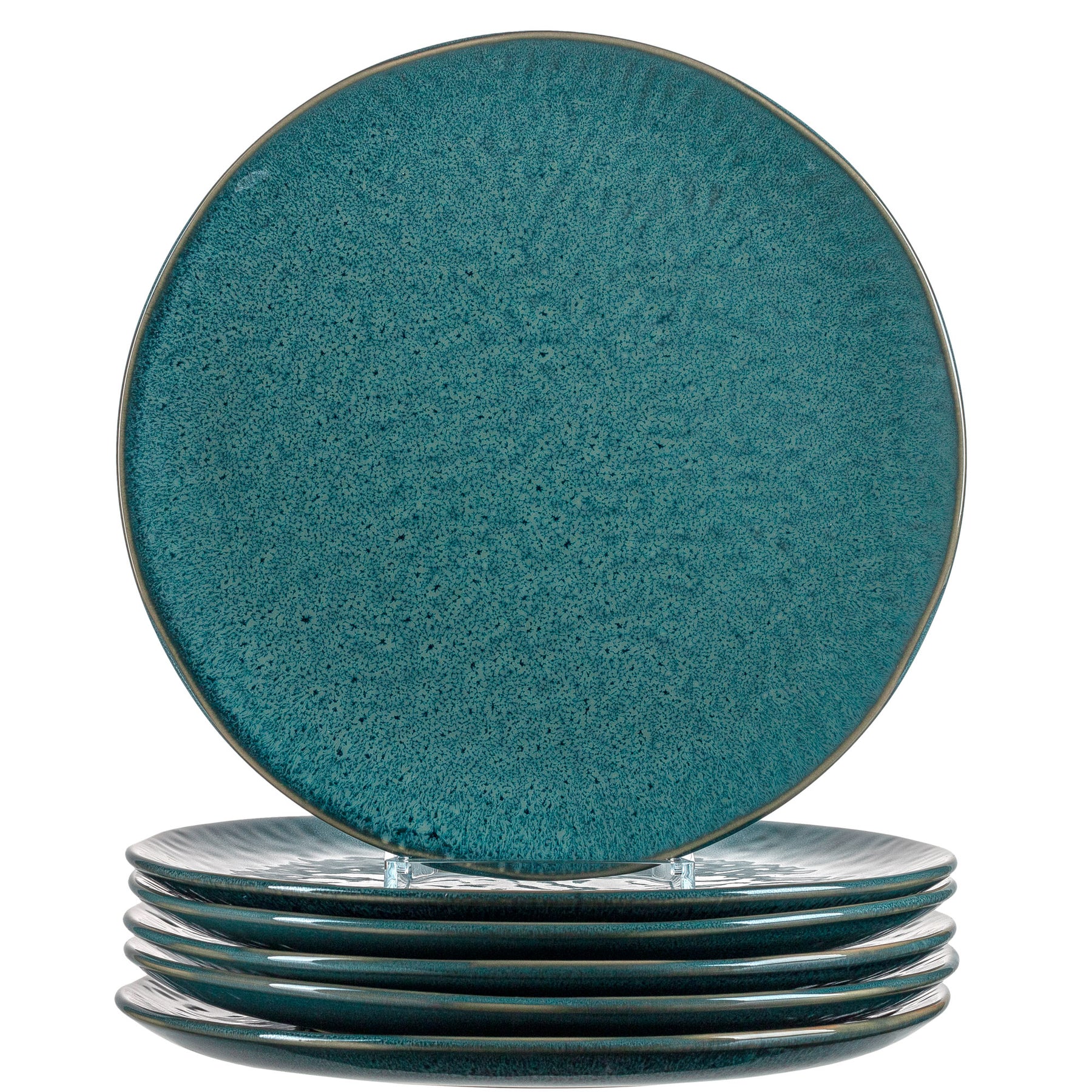 Tellerset MATERA 12-teilig blau Keramik