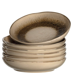 Geschirrset MATERA 24-teilig beige Keramik
