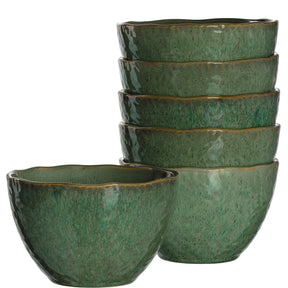 Geschirrset MATERA 24-teilig grün Keramik