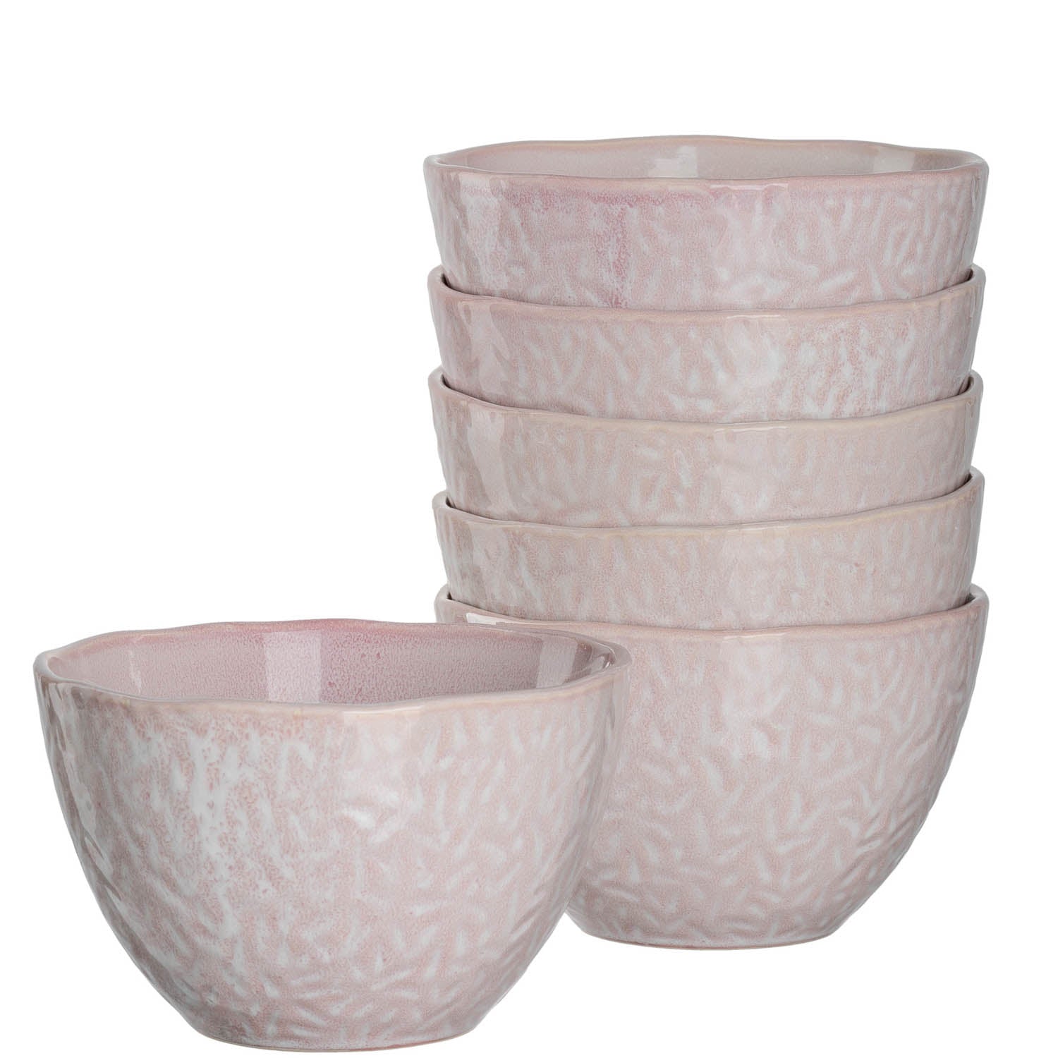 Geschirrset MATERA 24-teilig rosé Keramik