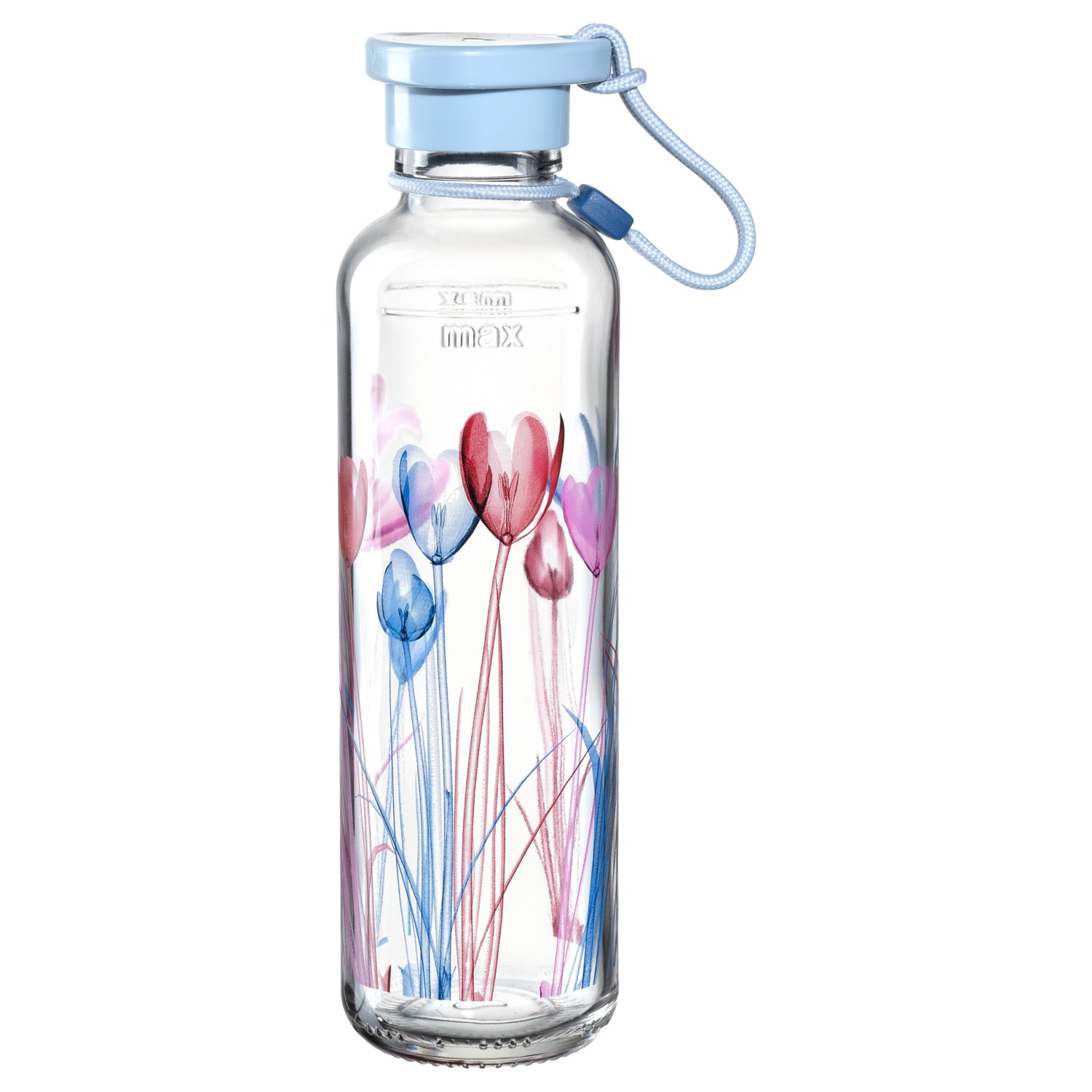 Flasche IN GIRO 500 ml Flower hellblau