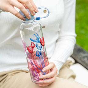 Flasche IN GIRO 750 ml Flower hellblau