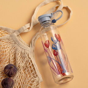 Flasche IN GIRO 750 ml Flower hellblau