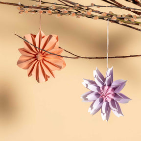 Papierblume VERNAZZA 12 cm lachs hängend