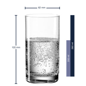Trinkglas EASY+ 6er-Set 260 ml