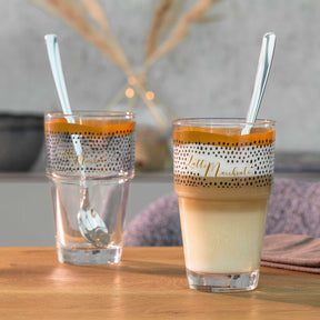 Becher SOLO 6er-Set 410 ml 'Latte Macchiato' schwarz