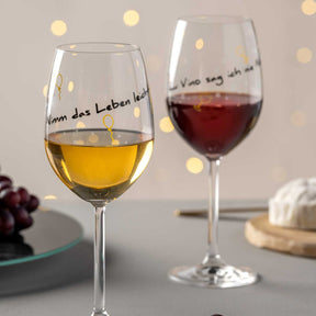 Weinglas PRESENTE 460 ml 'Nimm das Leben leicht'