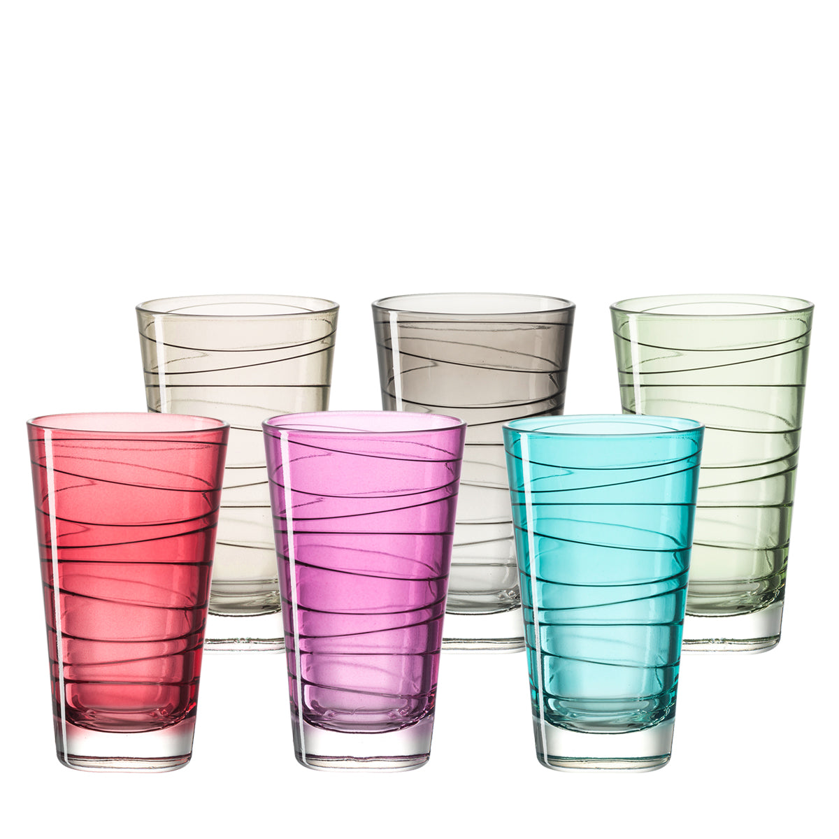 Trinkglas VARIO 6 Stück sortiert 280 ml farbig