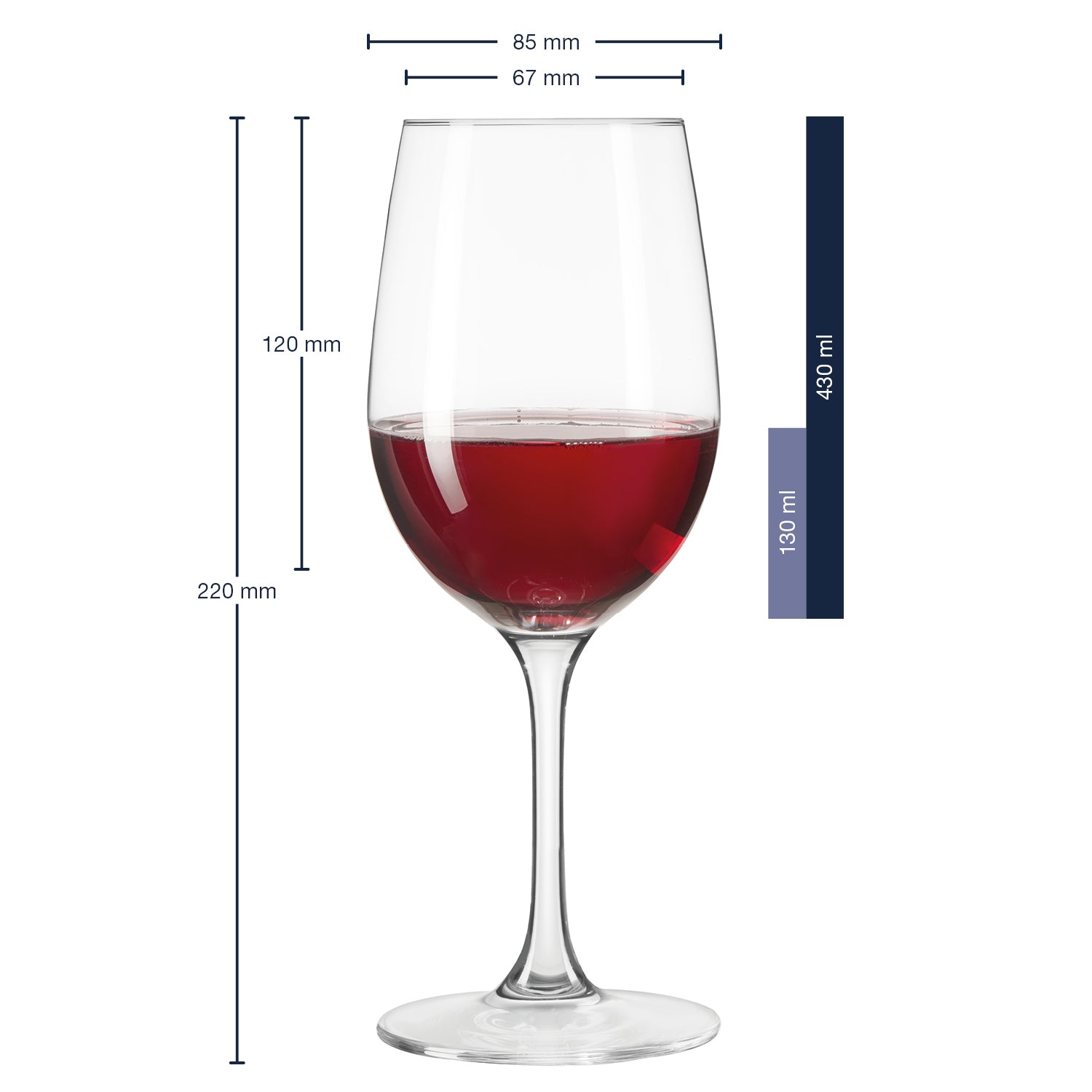 Rotweinglas CIAO+ 6er-Set 430 ml