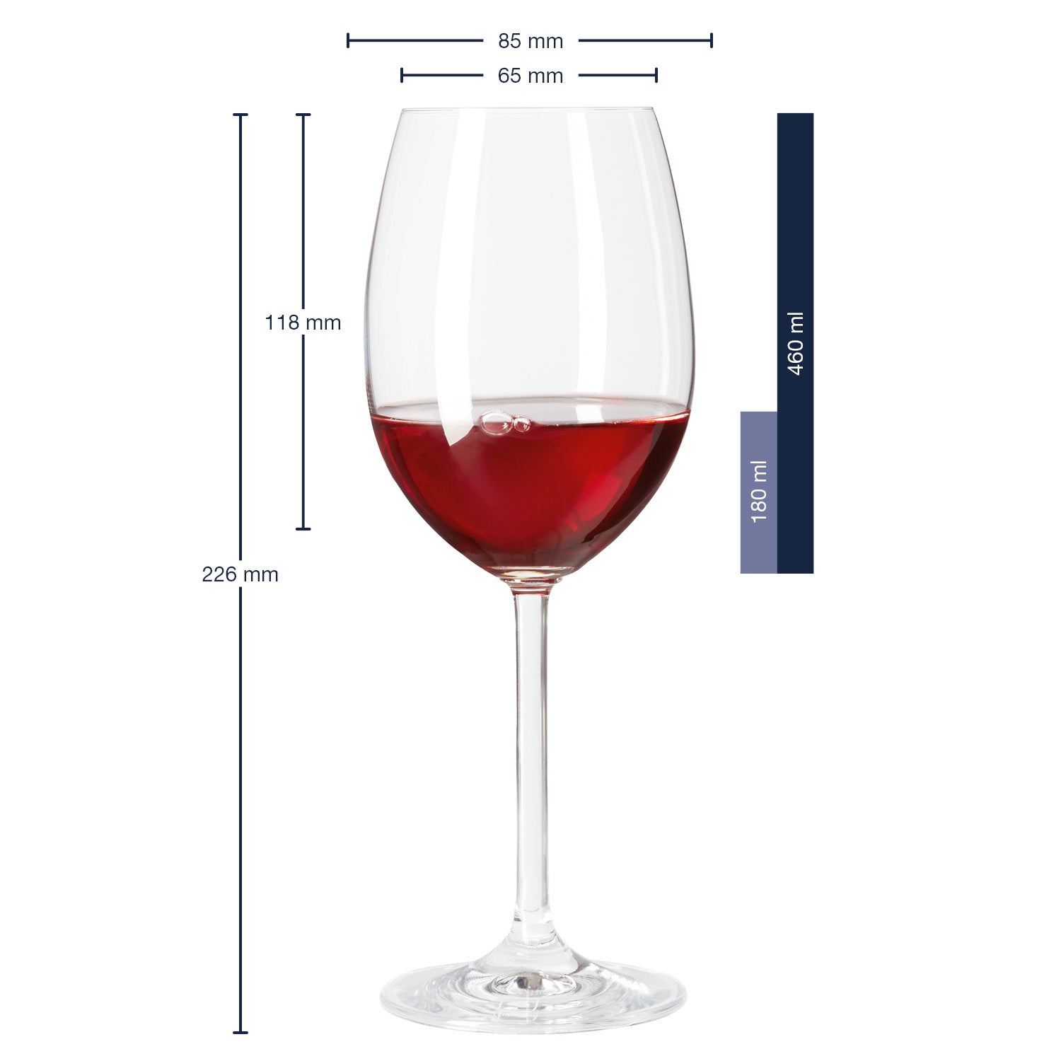 Rotweinglas DAILY 6er-Set 460 ml