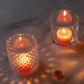 Tischlicht POESIA 4er-Set 10 cm Rauten