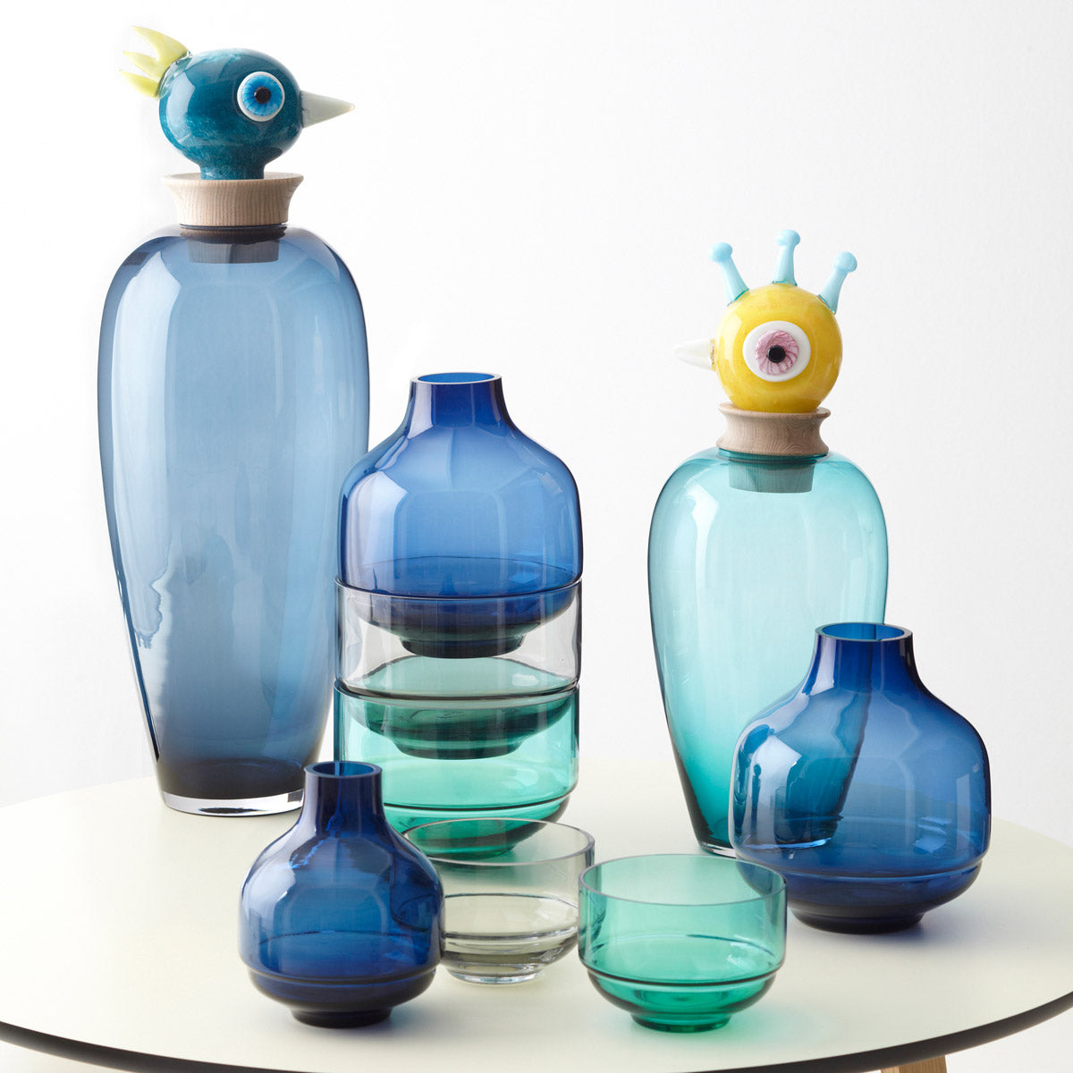 Vase PAPAGENO 60 cm blau Luigi